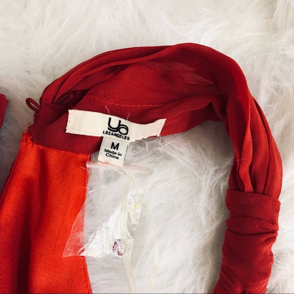 Ya Los Angeles Red and Black Chiffon/Bodycon dress - Picture 8 of 9